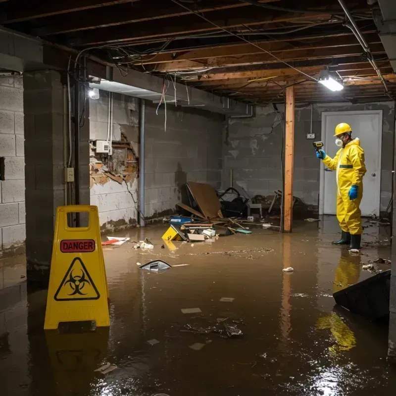 Flooded Basement Electrical Hazard in Raceland, KY Property