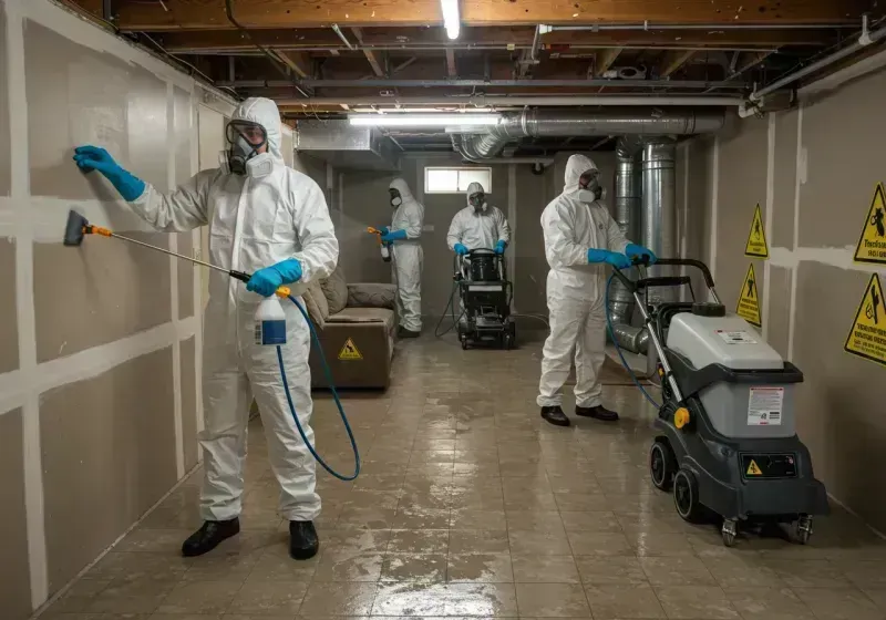 Basement Moisture Removal and Structural Drying process in Raceland, KY